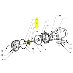 1A3D-010-95 - AMT Impeller Kit 2ES30C-1P 3P Pump Parts