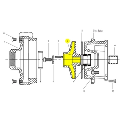Goulds Pump Part 2K348 IMPELLER-7 INCH 3656S