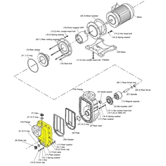 SMF0164 Iwaki America Pump Spare Part SMX/SMX-F Front Casing