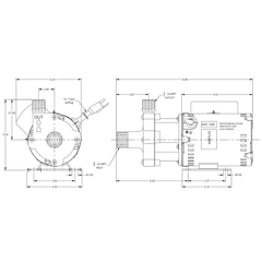 March Pumps 0809-0265-0100, 815-SS-C 115V Dimensions